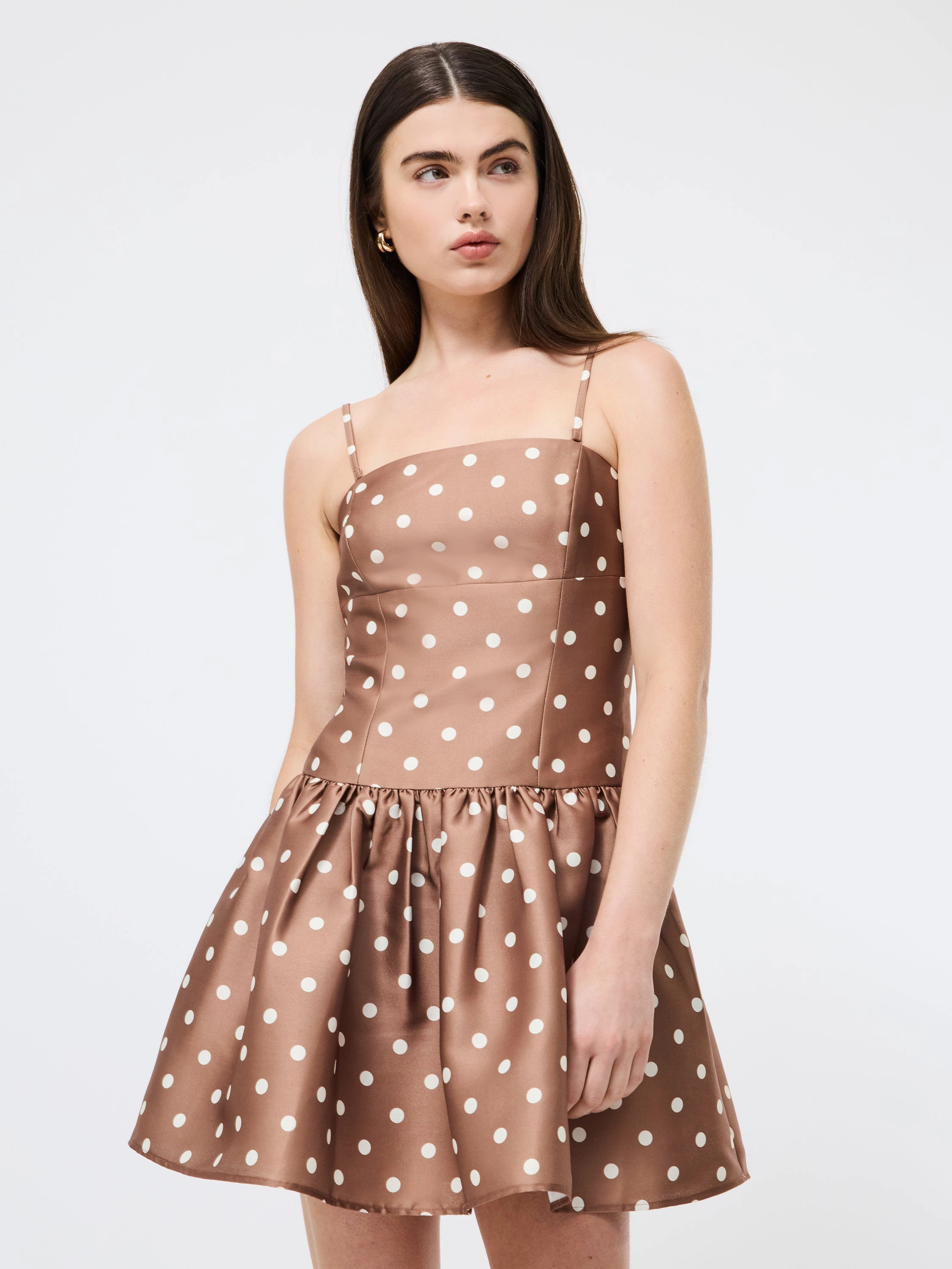 Taffeta Polka Dot Mini Dress Fresh Flow Walkable Flow