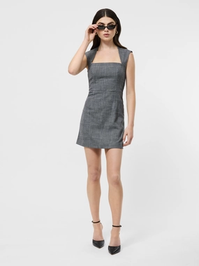 Owen Plaid Suiting Mini Dress Easy Drape Fashionable Fit