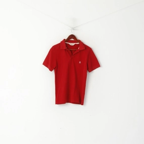 Penguin Men S Polo Shirt Red Cotton Heritage Slim Fit Plain Sport Top Tubular Knit Structure Minimal Comfort Style