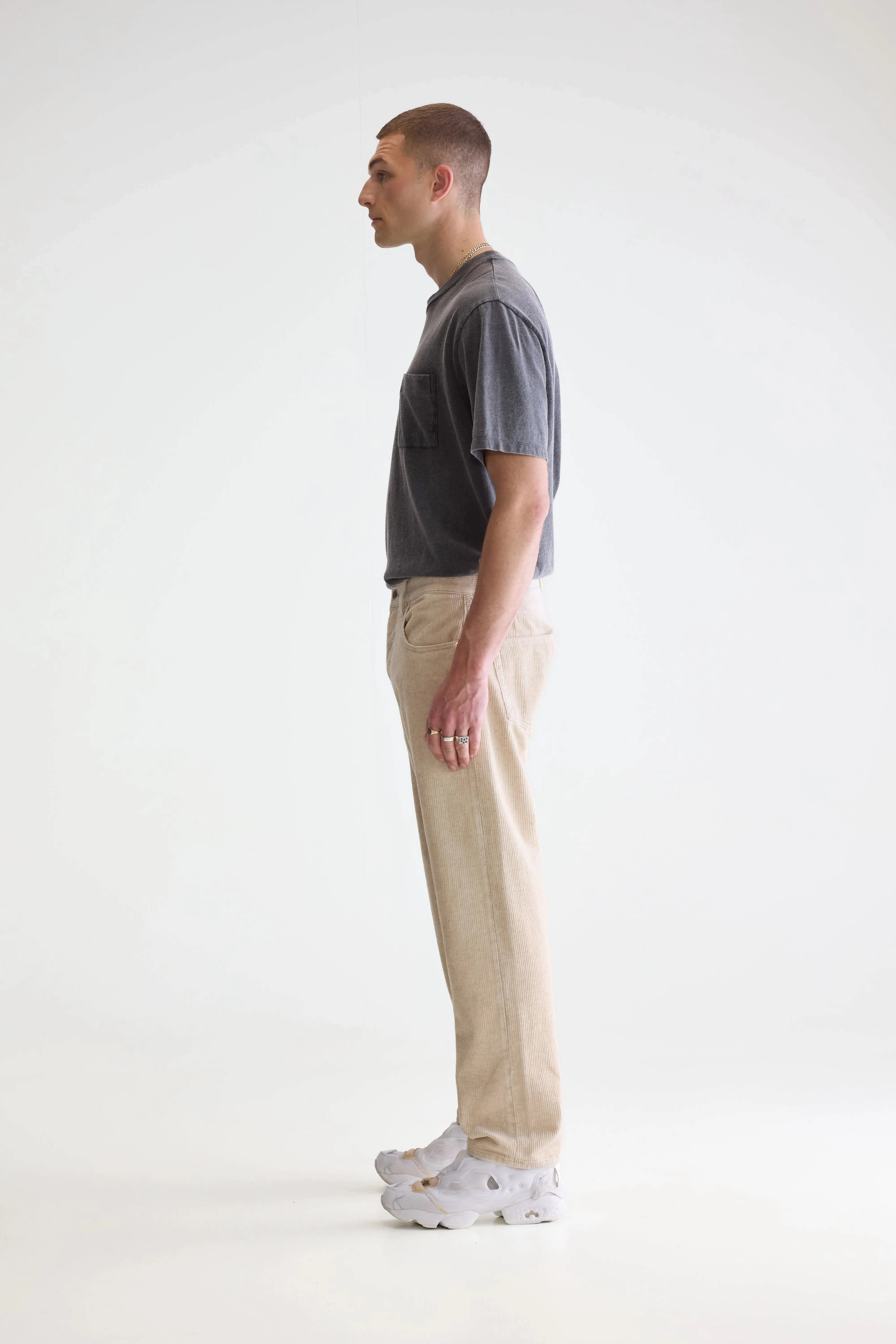 Easy Care Fabric Finish Percy relaxed trousers (252 / M / CALCAIRE)