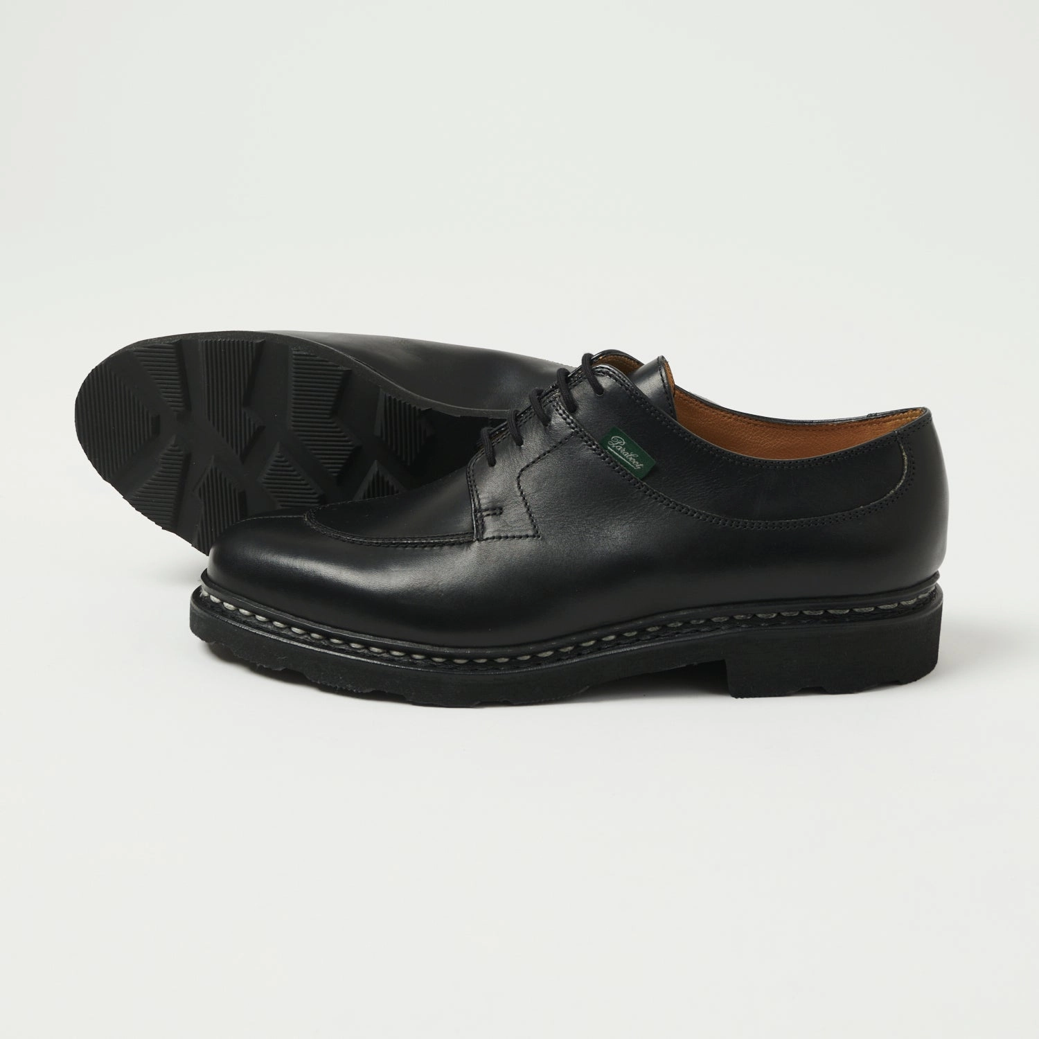 Paraboot Avignon Griff Shoe - Lisse Noir Chain Style