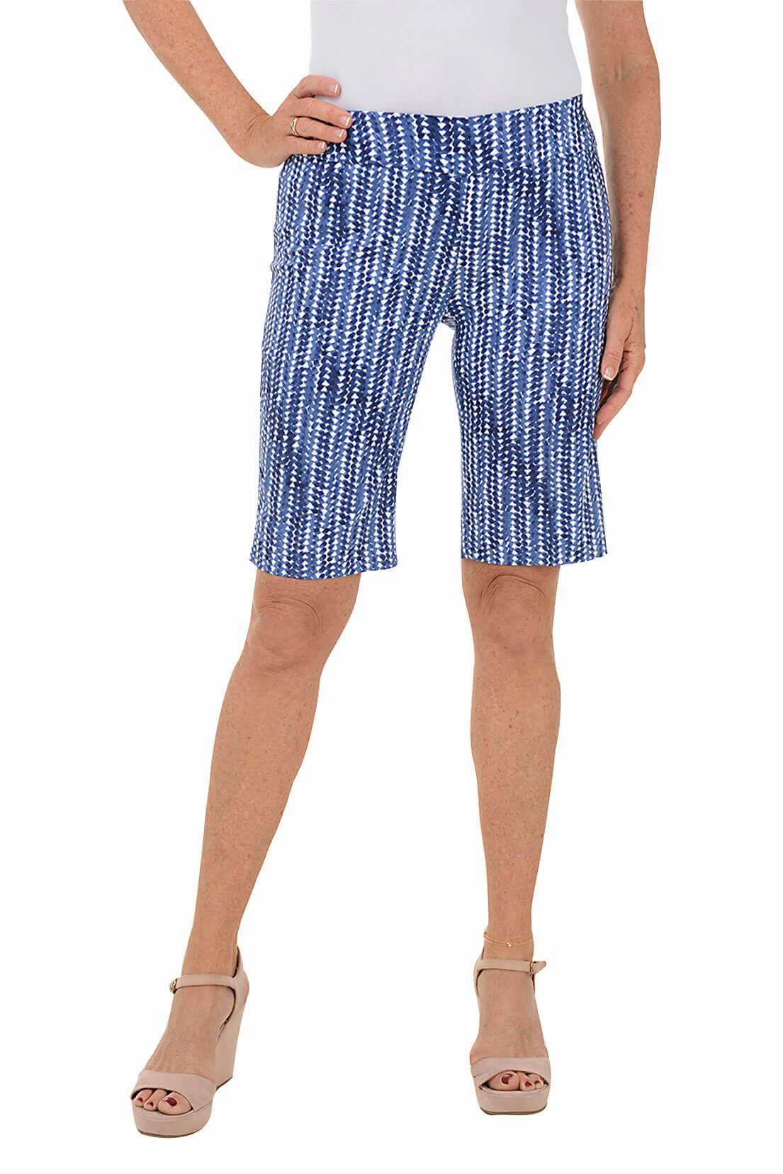Twilight Sky Pull-On Bermuda Short Flex Style