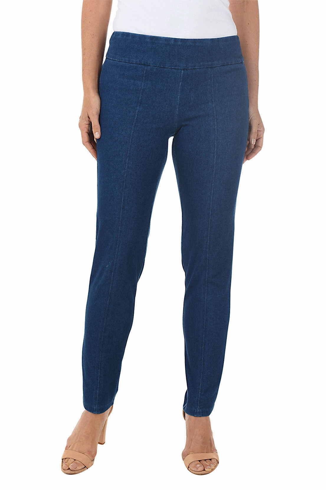 Fit For Movement Comfy Feel Petite Pull-On Slim Leg Denim Pant