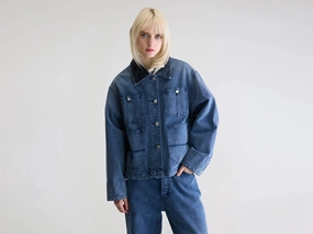 Pila denim jacket (252 / W / BLUE SNOW) Simple Fit Modern Textured