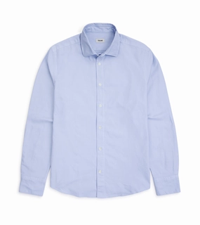 Trunk Austin Cotton Oxford Shirt: Light Blue Friends Meetup Minimalist Design