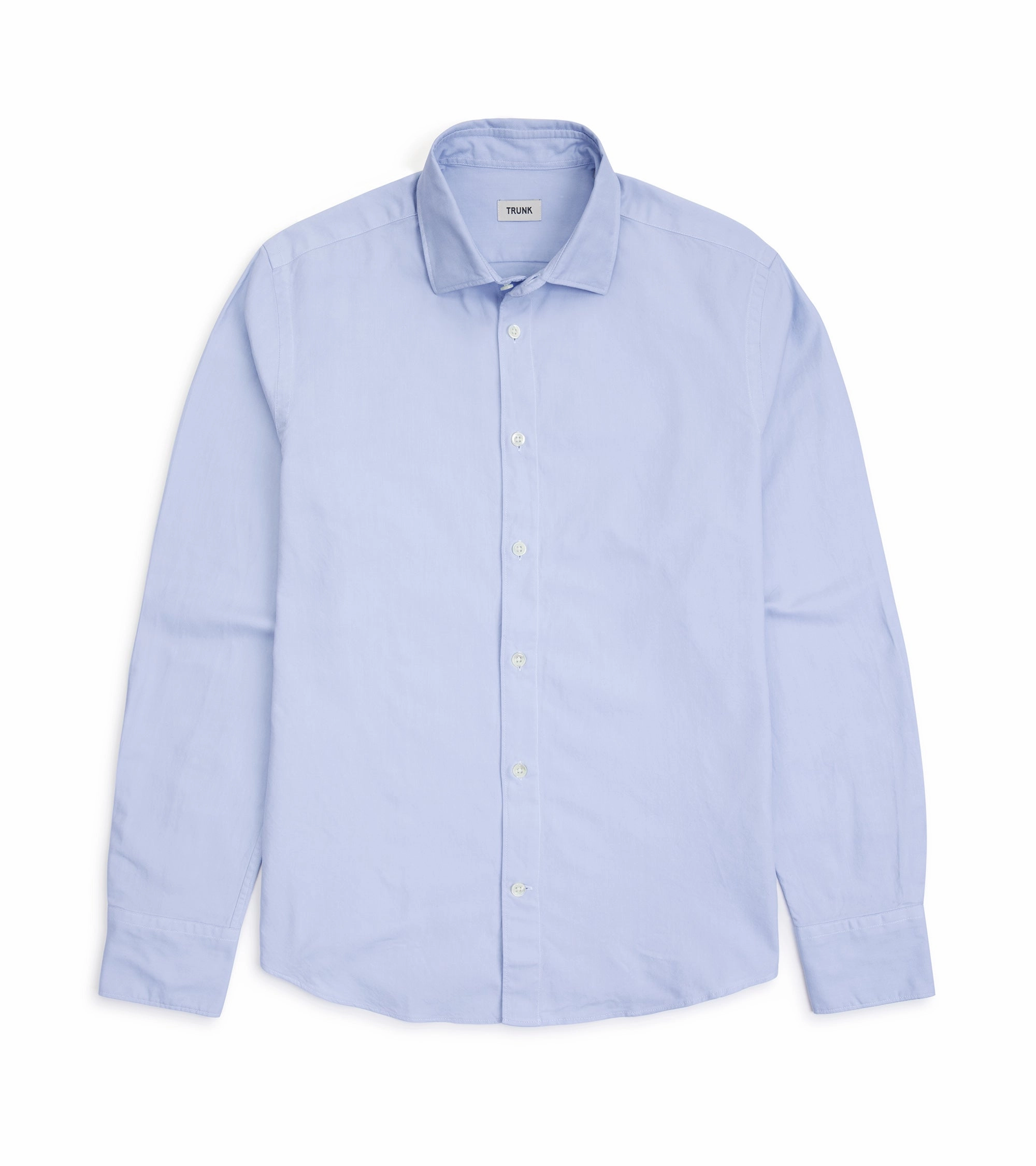 Trunk Austin Cotton Oxford Shirt: Light Blue Friends Meetup Minimalist Design