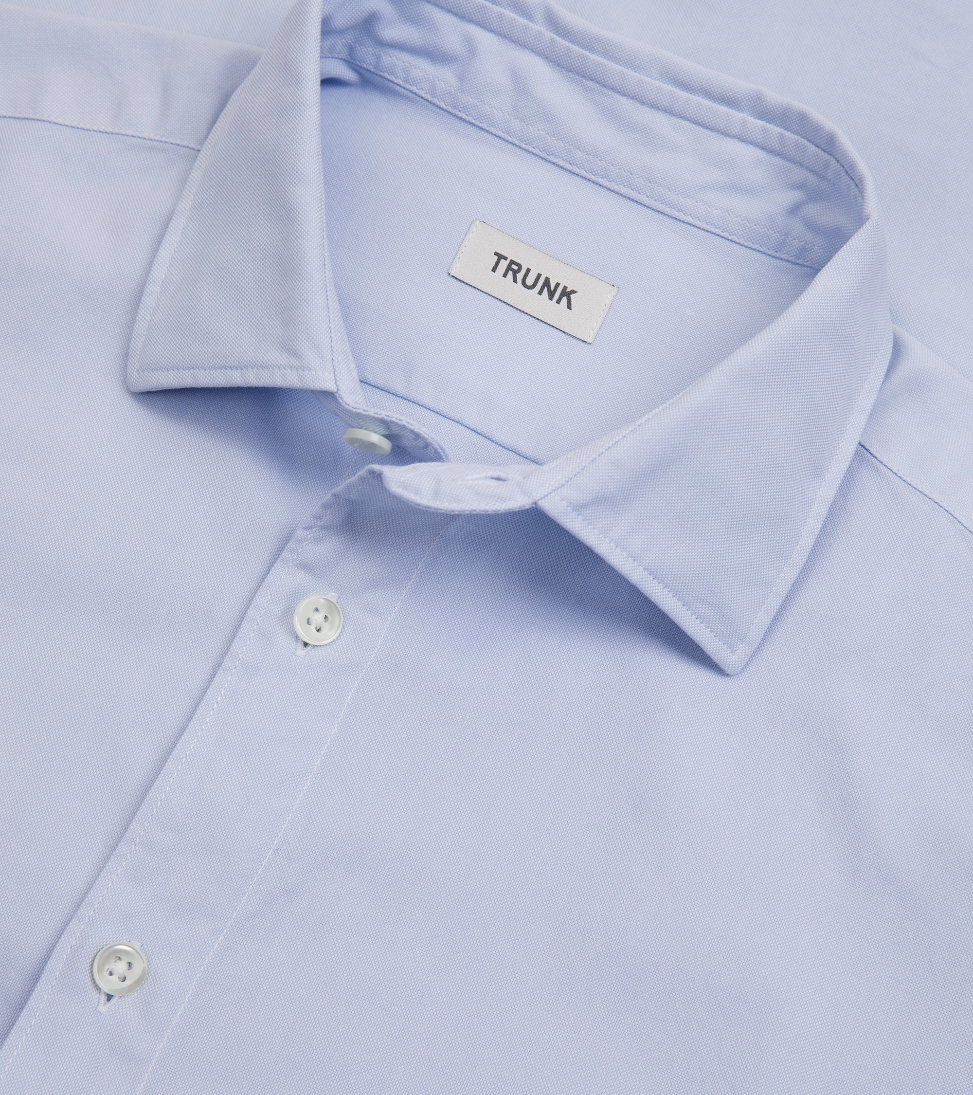 Trunk Austin Cotton Oxford Shirt: Light Blue Structured Collar