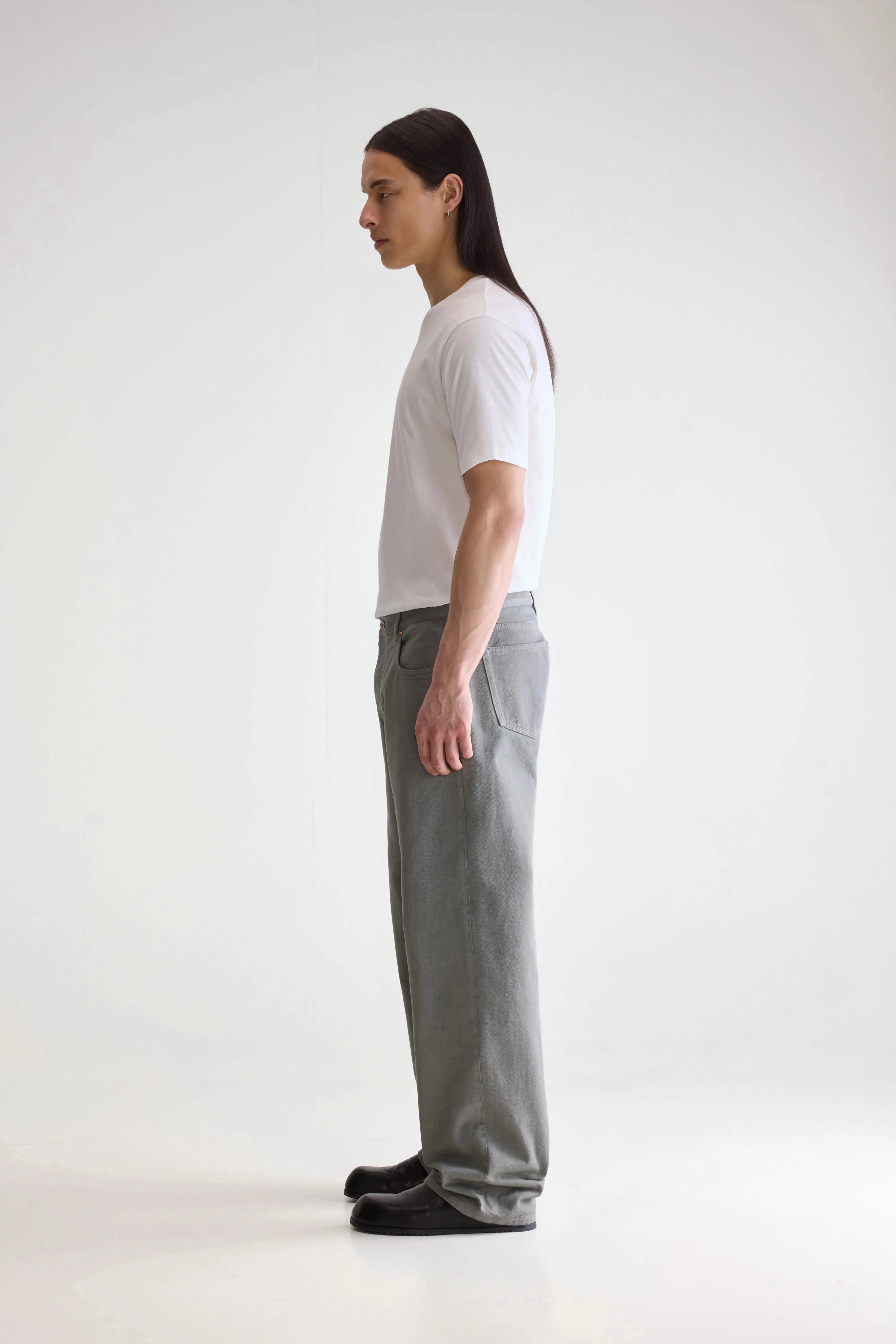 Point straight trousers (252 / M / MOUSE) High Density Weave