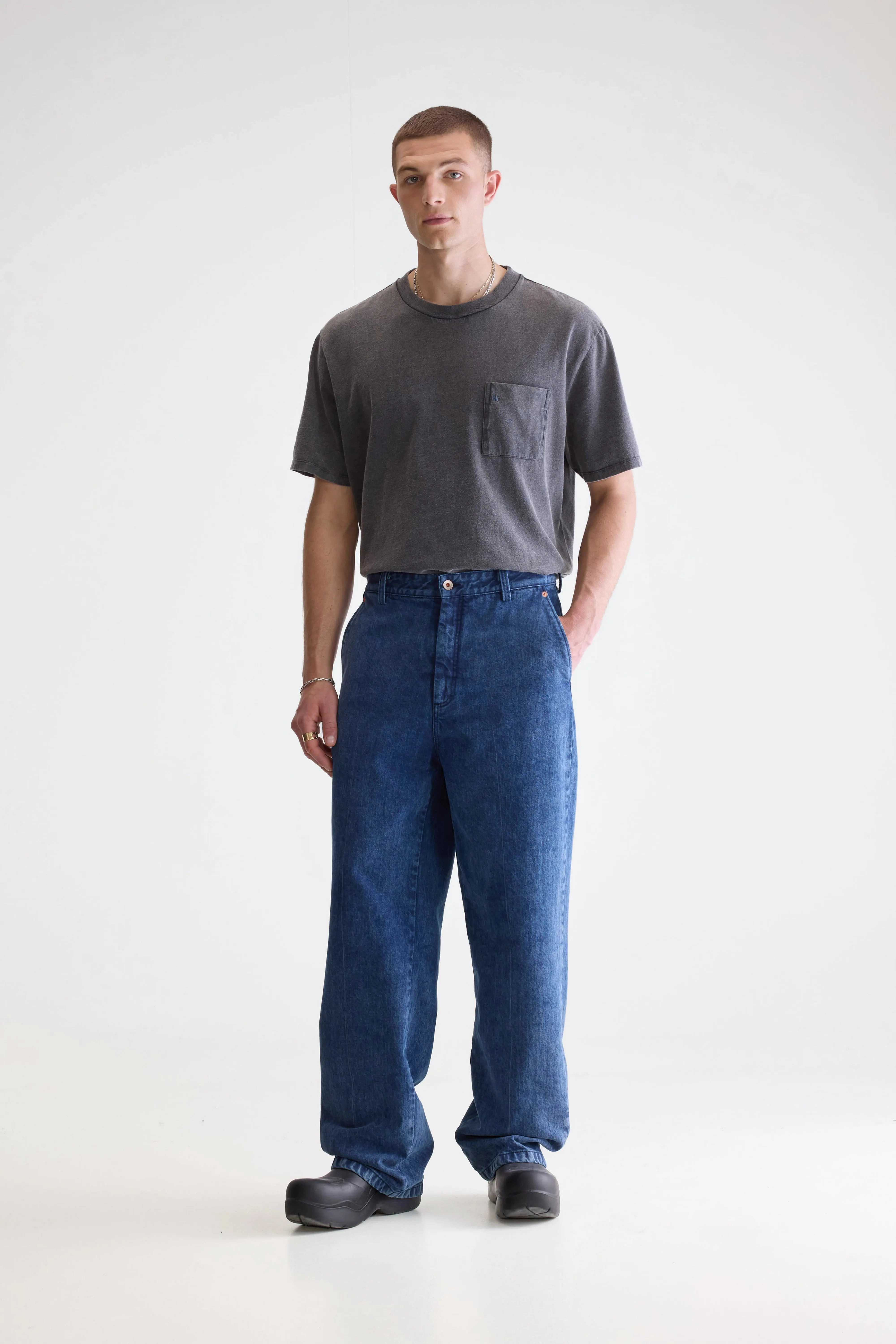 Pole relaxed trousers (252 / M / BLUE SNOW) Layered Comfort