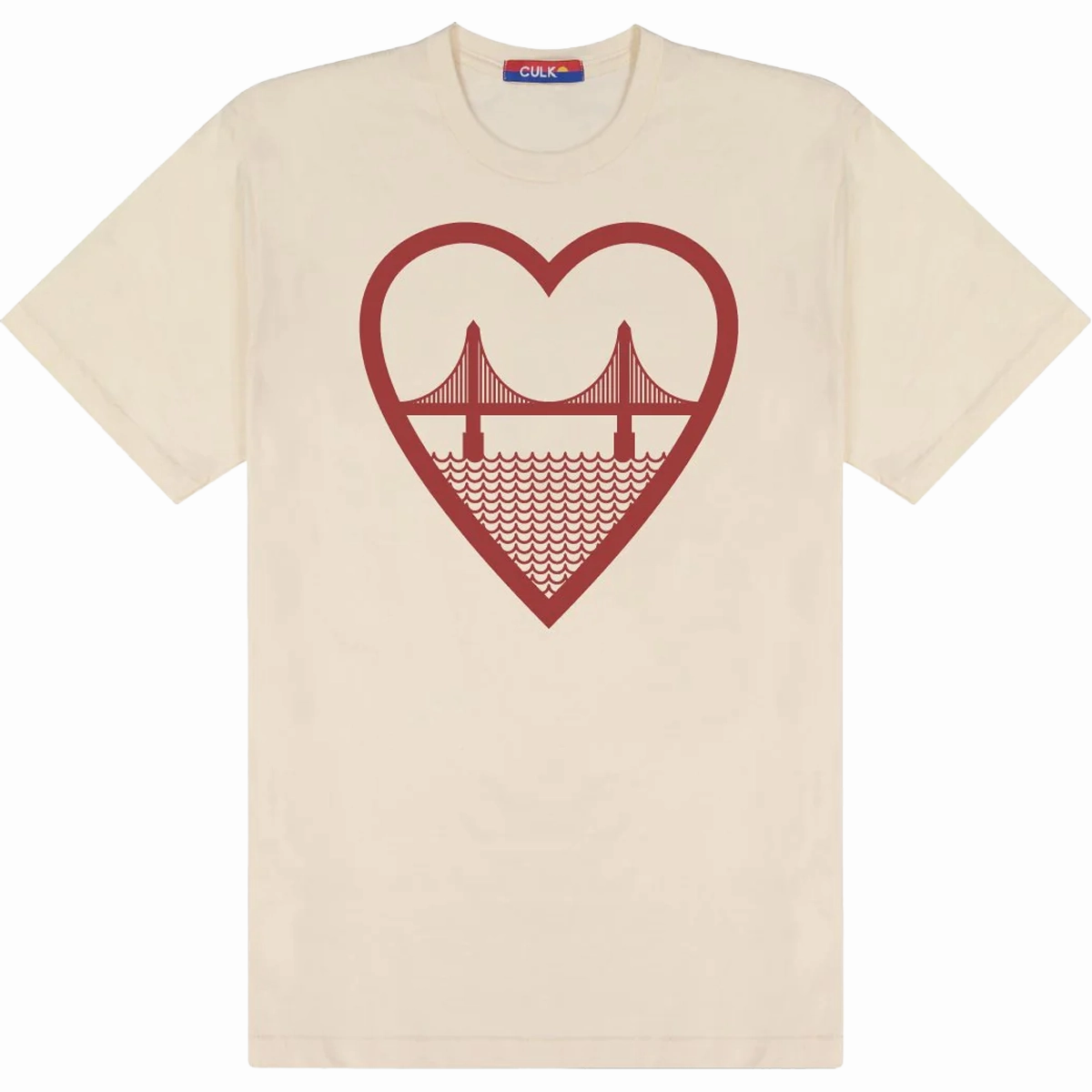 I Heart SF Unisex Tee Simple Layer Microfiber texture