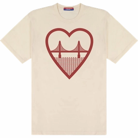 I Heart SF Unisex Tee Simple Layer Microfiber texture