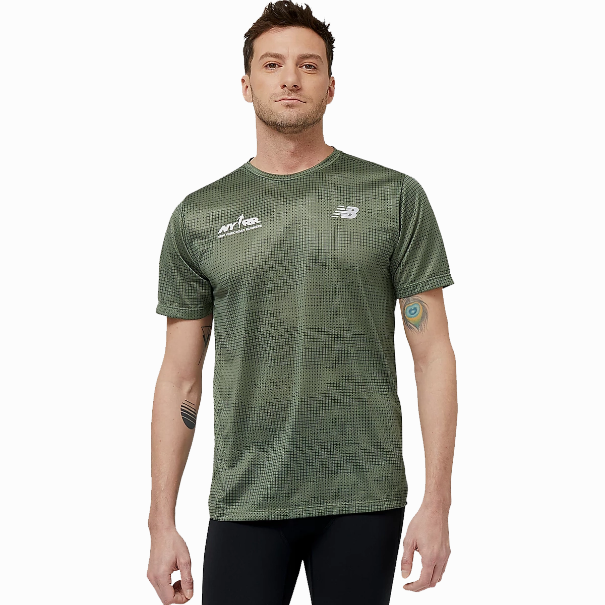 Hydrophobic coating Essential Fit Men's Run For Life Printed Impact Run Short Sleeve