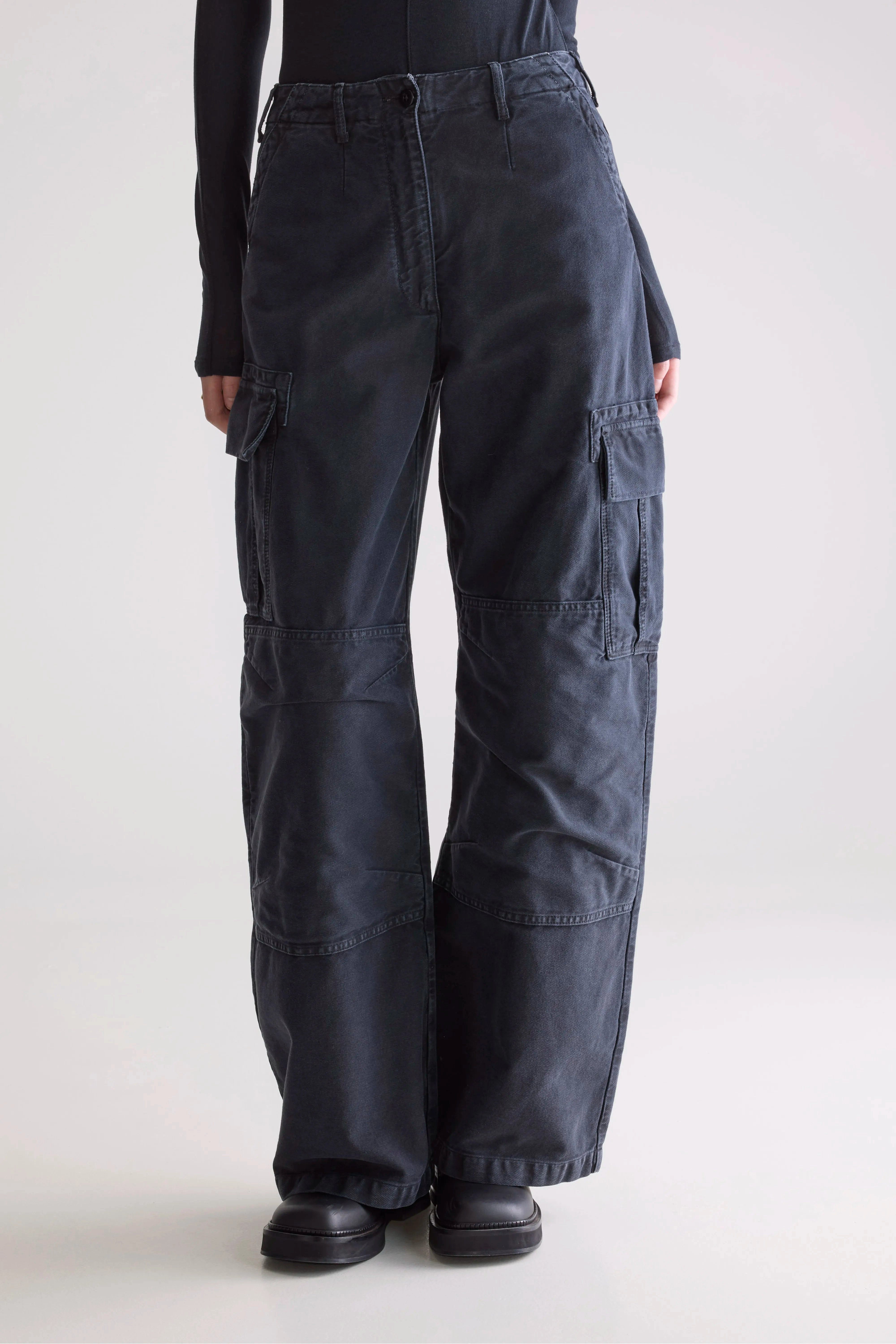 ElasticWaist Pozz relaxed pants (252 / W / CHARCOAL)