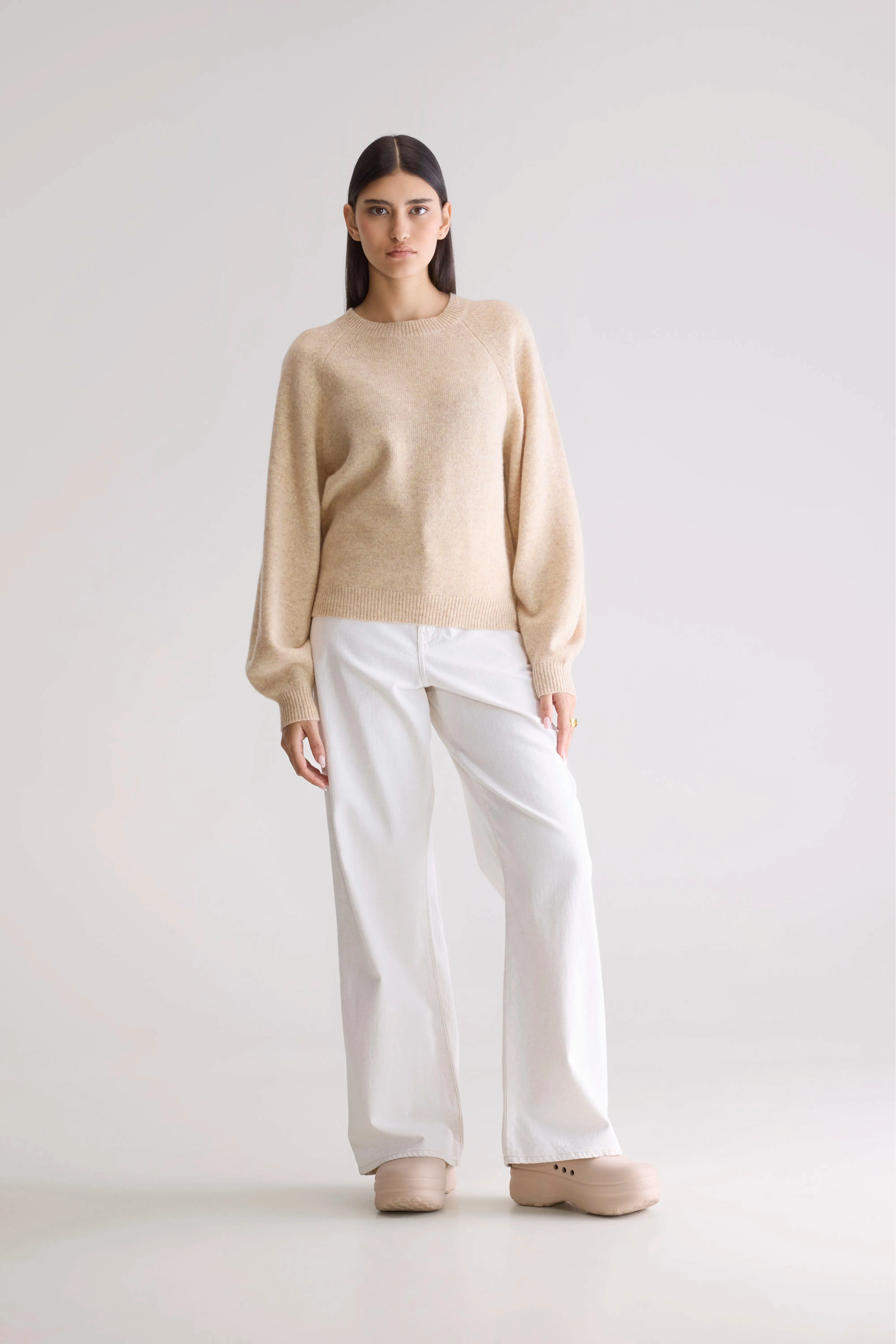 Everyday Pair Ameka Crewneck Sweater (252 / W / BEIGE MELANGE)