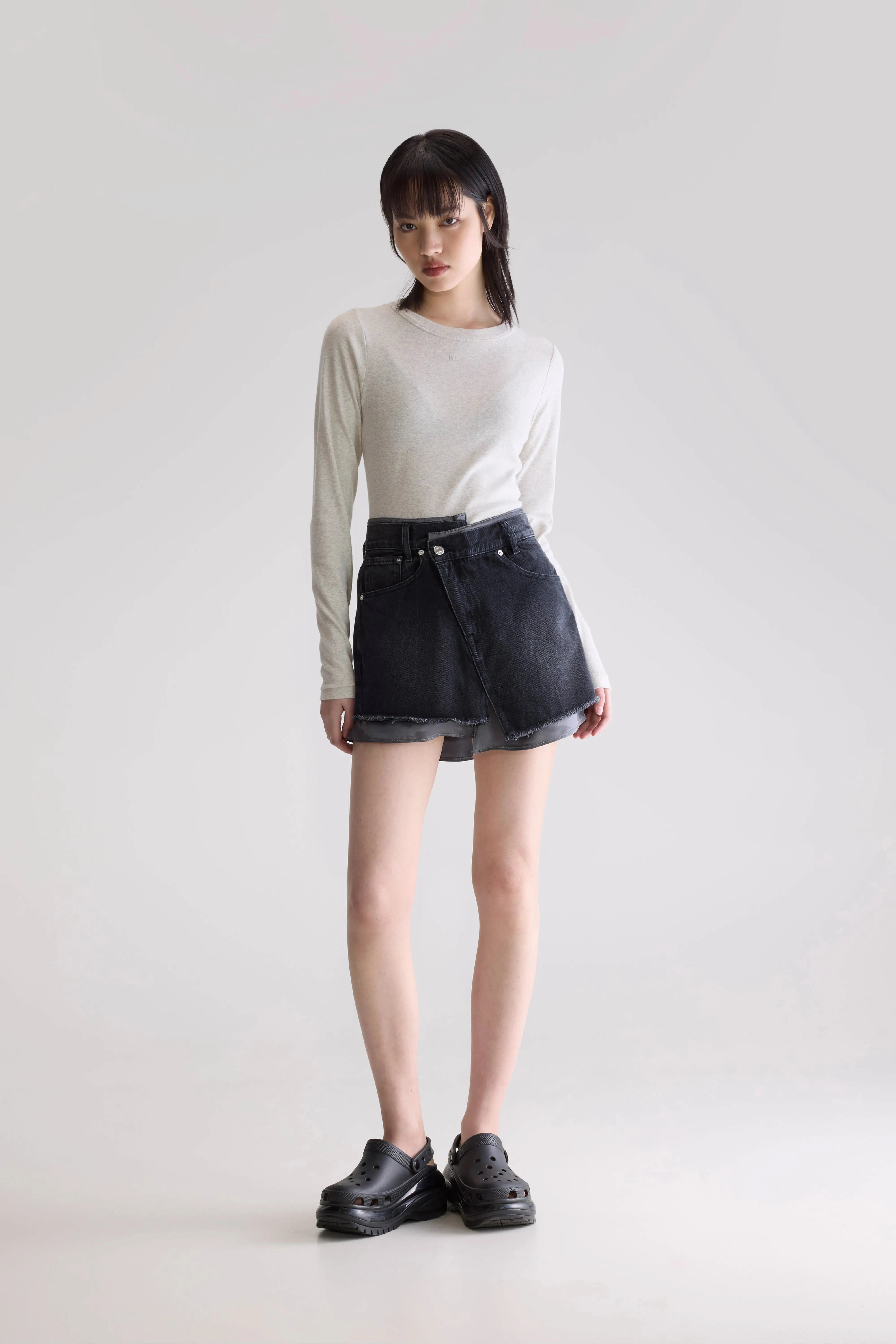 Prissy mini skirt (252 / W / USED BLACK) Lightweight Earthy Nature Lover Simple Utility