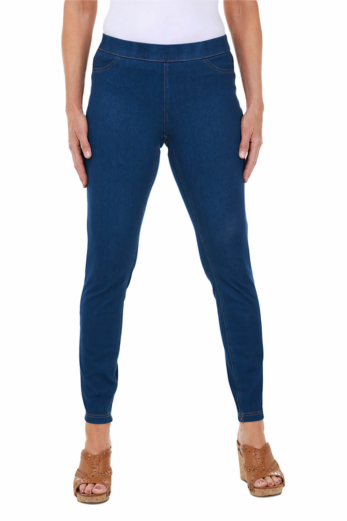 WrinkleFreeFabric Pull-On Ankle-Length Jegging