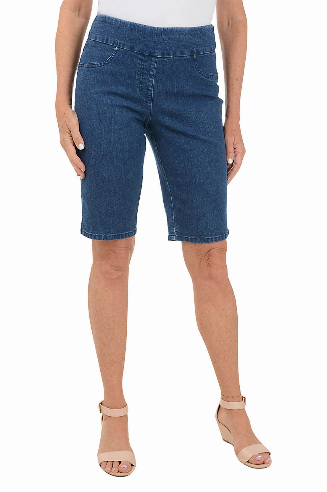 Pull-On Stretch Denim Bermuda Short Fit Tech Freedom Movement