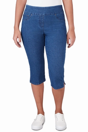 Pull-On Stretch Denim Clamdigger Pant Chill Fit