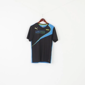 Soft Brushed Finish Puma Men M Shirt Black Newcastle United Football Jersey Vintage Slim Fit Top