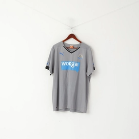 Puma NUFC Men XL Shirt Grey Newcastle United Football Club Sport Jersey Top High-End Quality