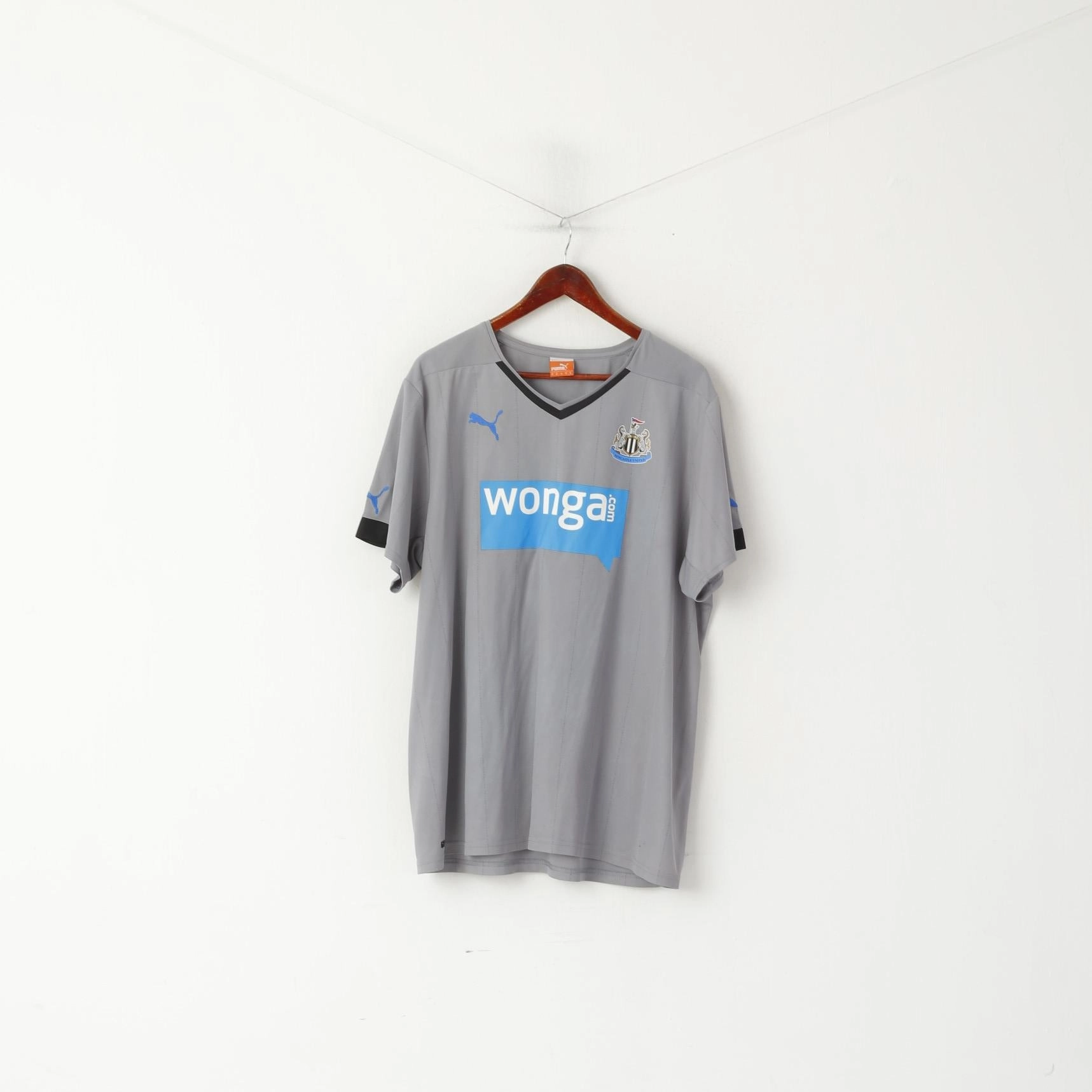 Puma NUFC Men XL Shirt Grey Newcastle United Football Club Sport Jersey Top High-End Quality