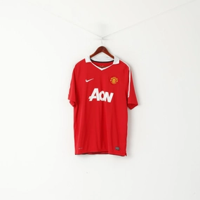 Nike Manchester United Men XL Polo Shirt Red Football Club#23 Mc Garva Jersey Top soft look