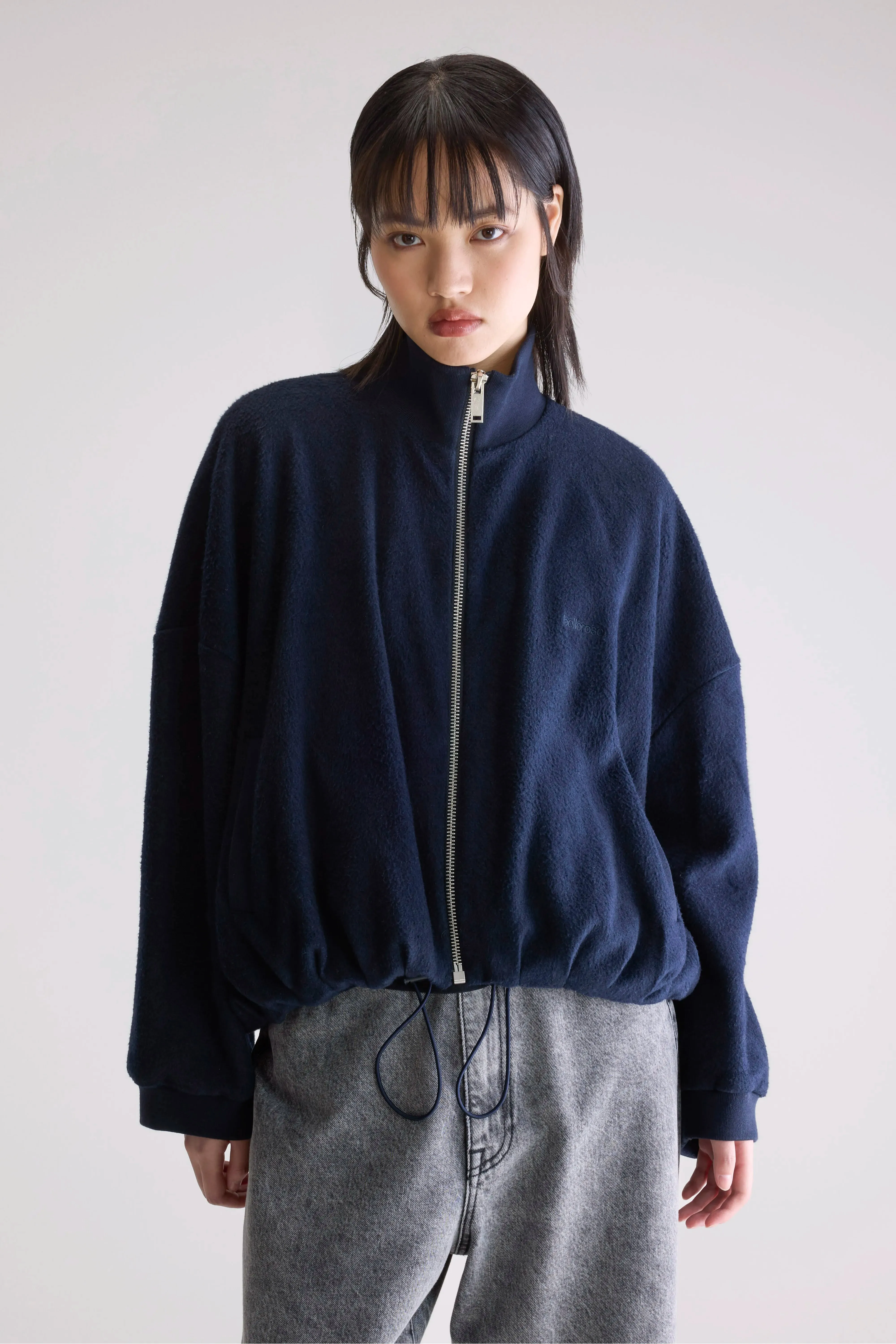 Street Flex Tennis wear Tallis zip-up sweatshirt (252 / W / NAVY)