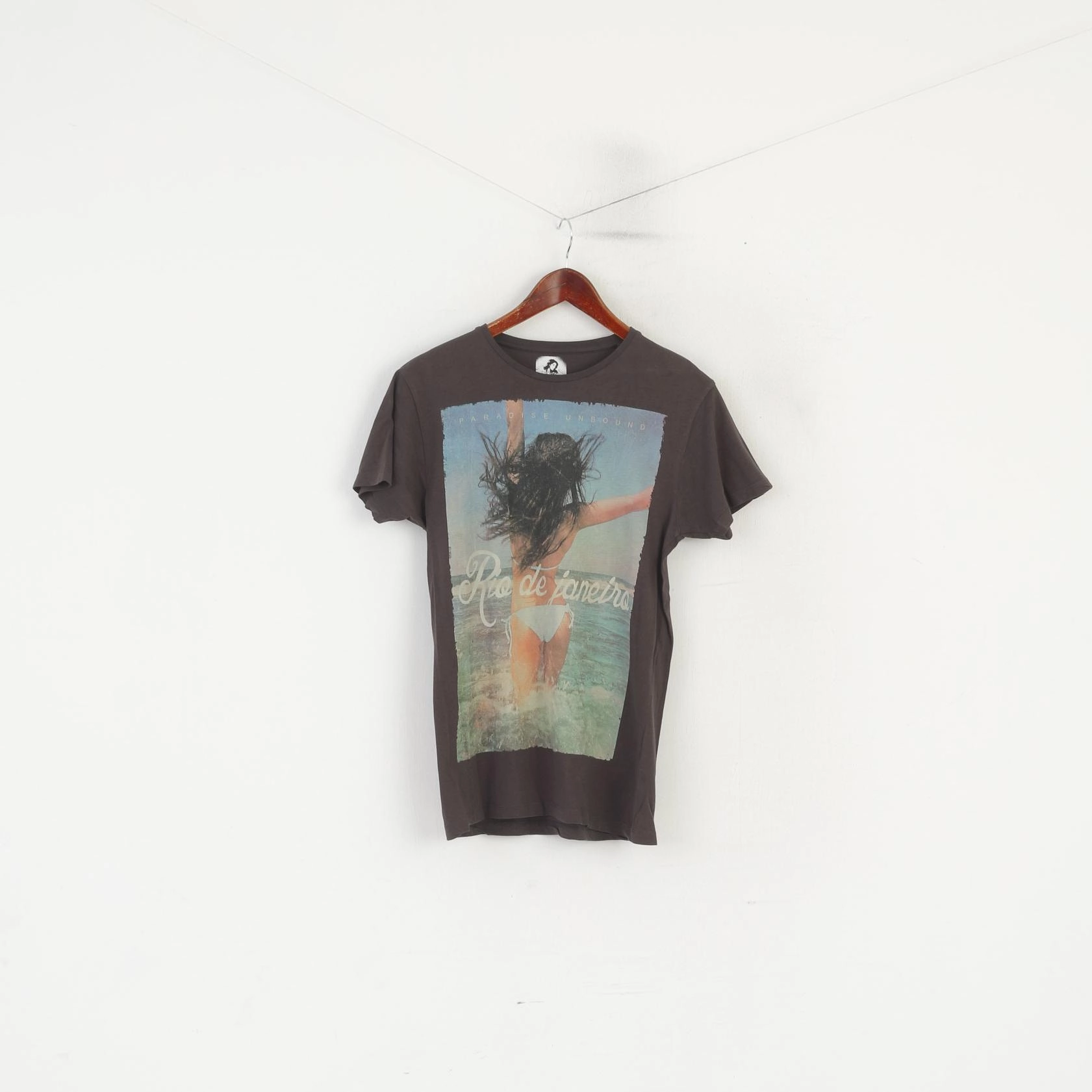 Cedar Wood State Men S Shirt Dark Grey Cotton Graphic Rio De Janeiro Top Vibrant Prints Comfort Fit Design