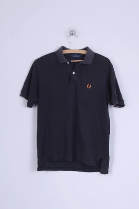 Skin Friendly Blends Odor Resistant Treatment Fred Perry Mens L Polo Shirt Charcoal Cotton