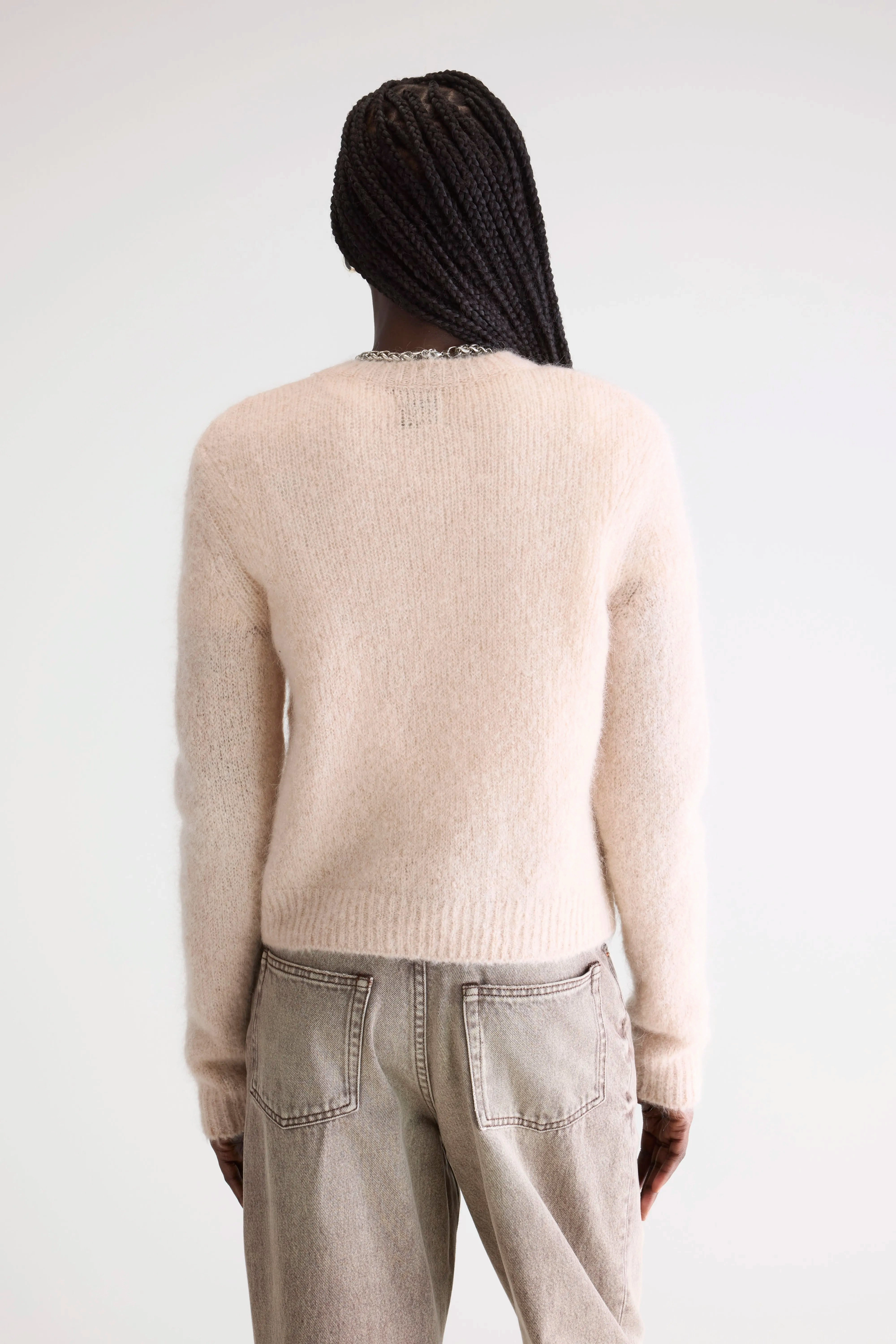 SoftTouch Material Anco crewneck sweater (252 / W / LIGHT ROSE)