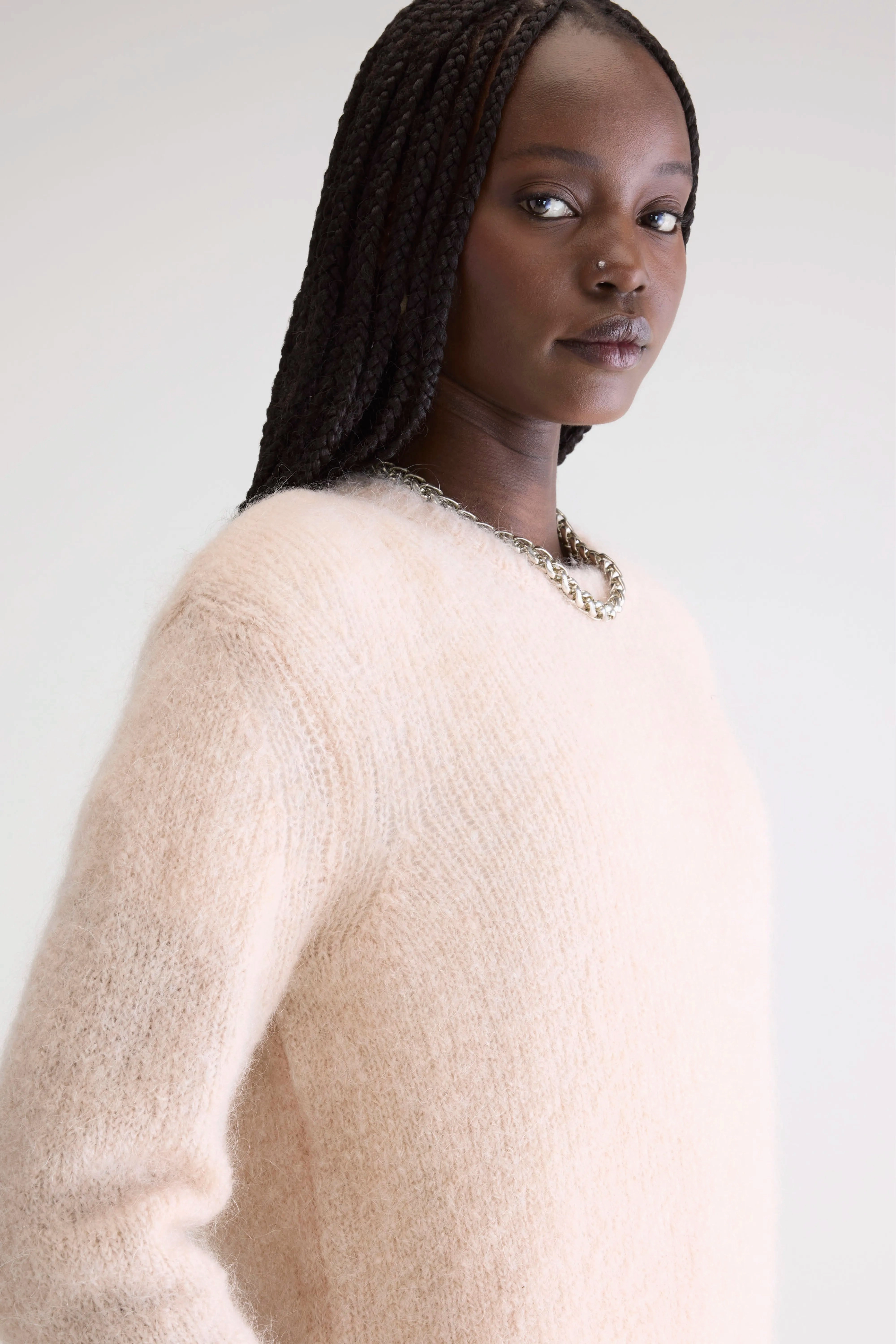 Off Duty Anco crewneck sweater (252 / W / LIGHT ROSE)