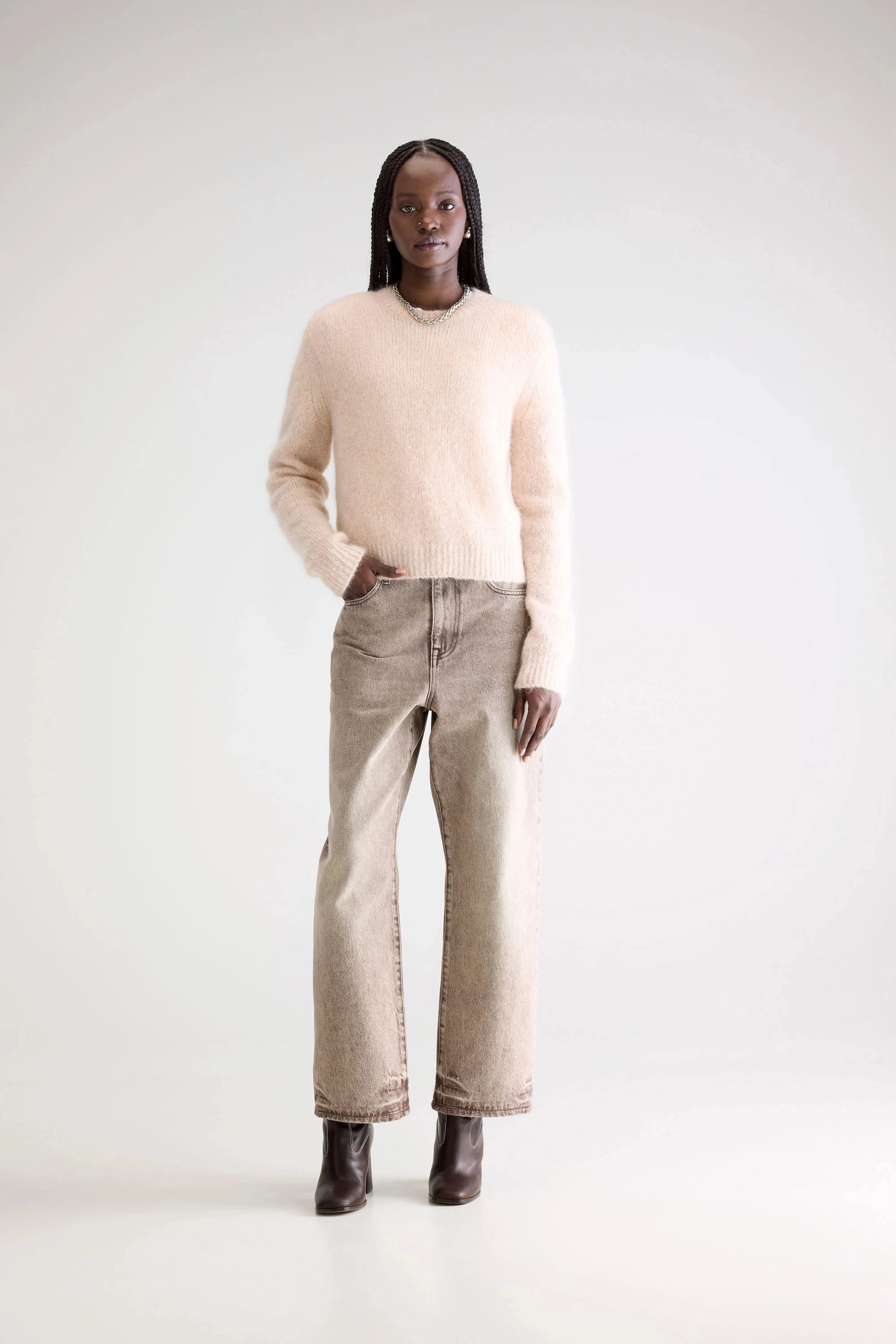 Quick Fit Touch Of Soft Anco crewneck sweater (252 / W / LIGHT ROSE)