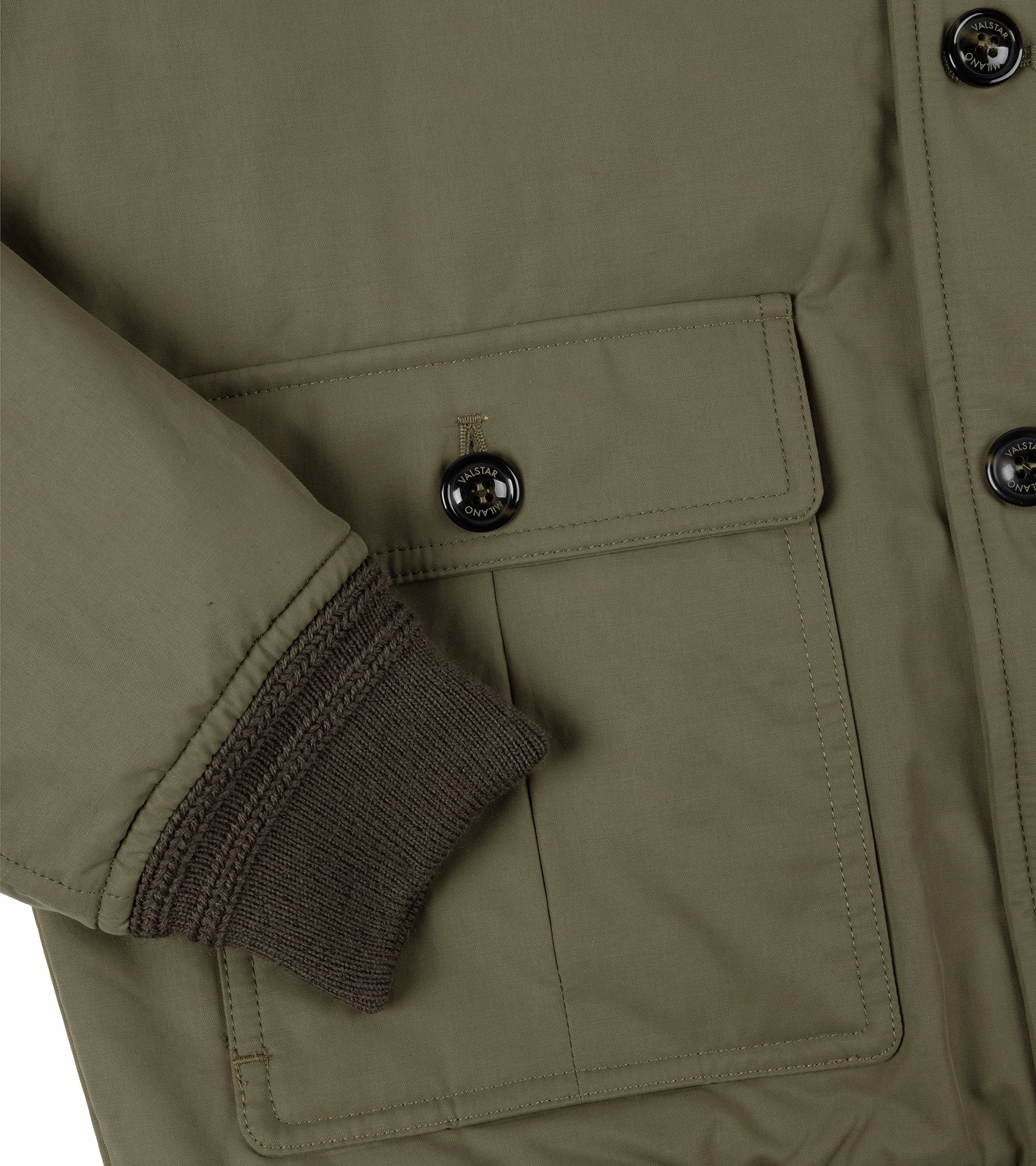 Bonded Hemline Packable Technology Valstar Valstarino Cotton Nylon Jacket: Light Olive