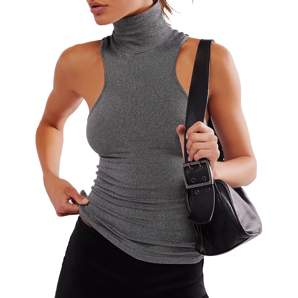 Drip Dry Fabric Women's Always Ready Seamless Turtleneck Tank