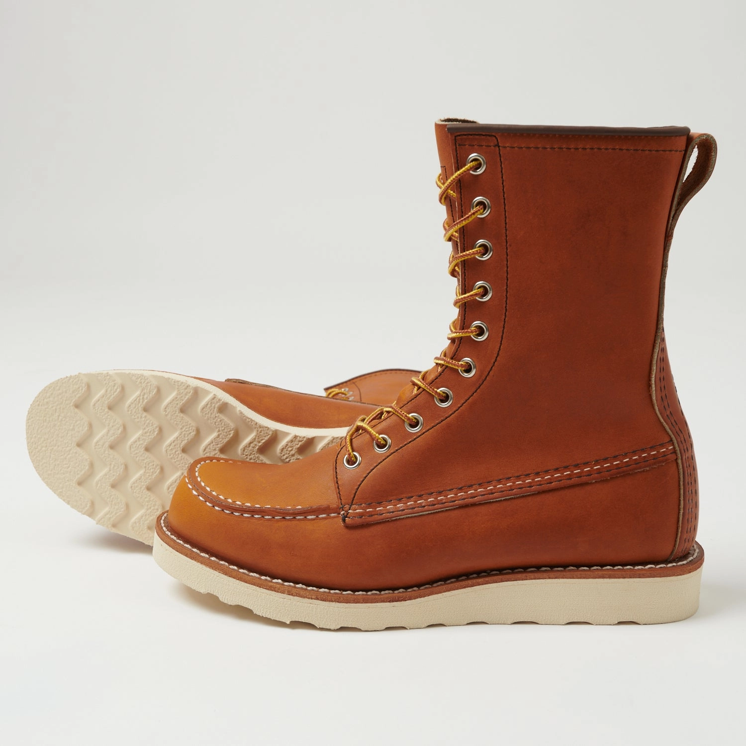 Red Wing 0877 Classic Moc Toe Boot - Oro Original Boot with Jeans Season Wardrobechic