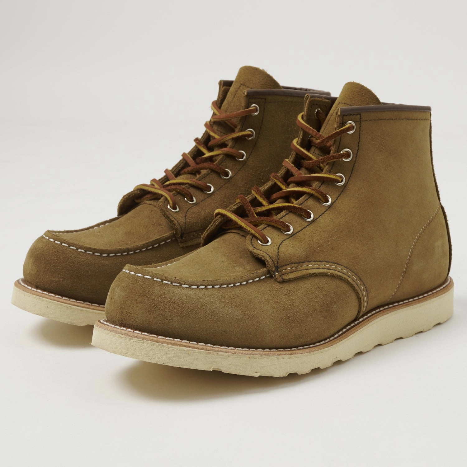 Red Wing 8881 6" Moc Toe Boots - Olive Mohave Cozy Essentials Rain Wear