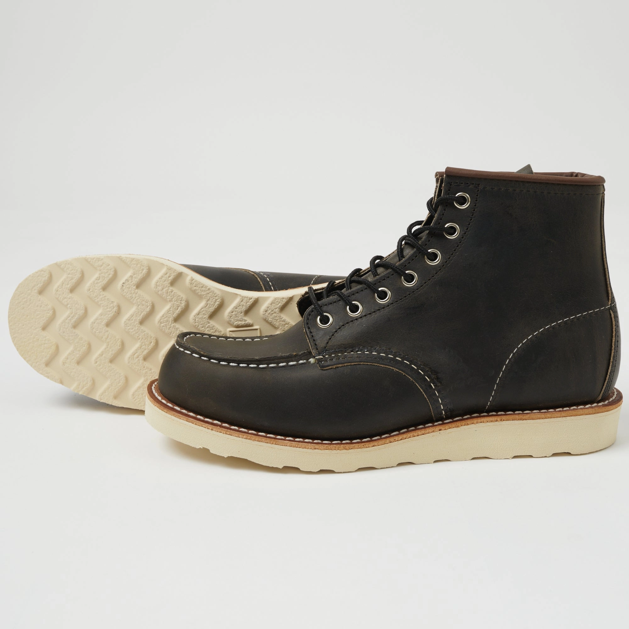 Red Wing 8890 6" Classic Moc Toe Boot - Charcoal Rough & Tough Versatile Comfort Seasonal Boot