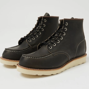 Winter Layering Holiday Wear Red Wing 8890 6" Classic Moc Toe Boot - Charcoal Rough & Tough
