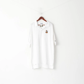 Reebok NFL Men 2XL (3XL) Polo Shirt White Long Cotton Europe League Play Dry Top Sporty essentials Minimal Style Trend