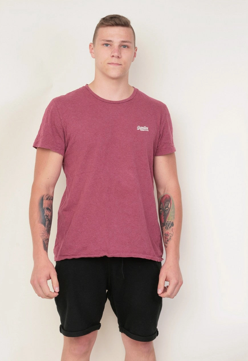 Relaxed Vibes Ultimate Wear Superdry Mens XL Shirt Maroon Summer Short Sleeve Cotton