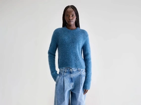 Recycled Polyester Thread Anco crewneck sweater (252 / W / BLUE JEANS)