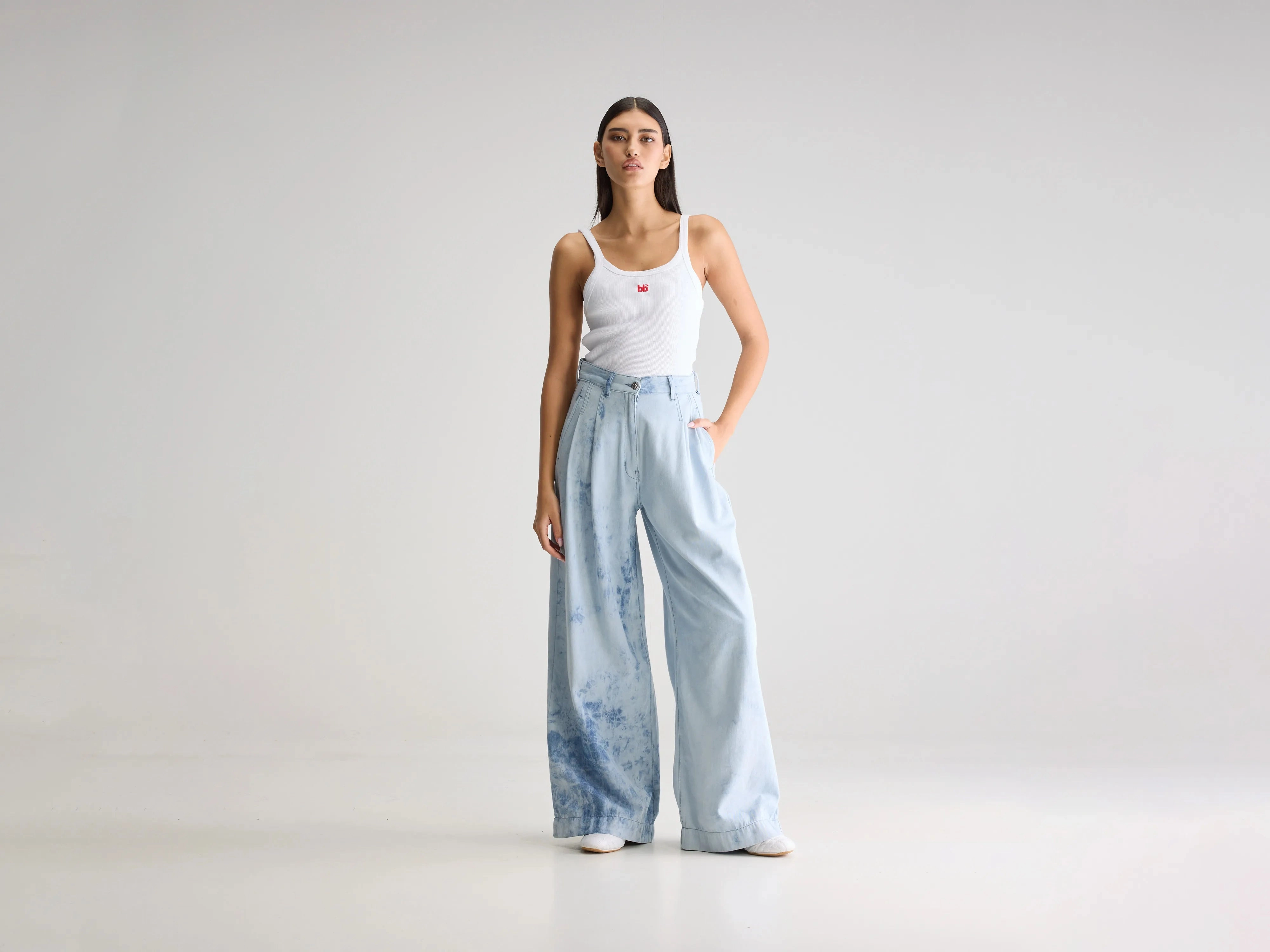 Denim N. 74 super-wide jeans (251 / W / SHADED BLUE) Simple Aesthetic