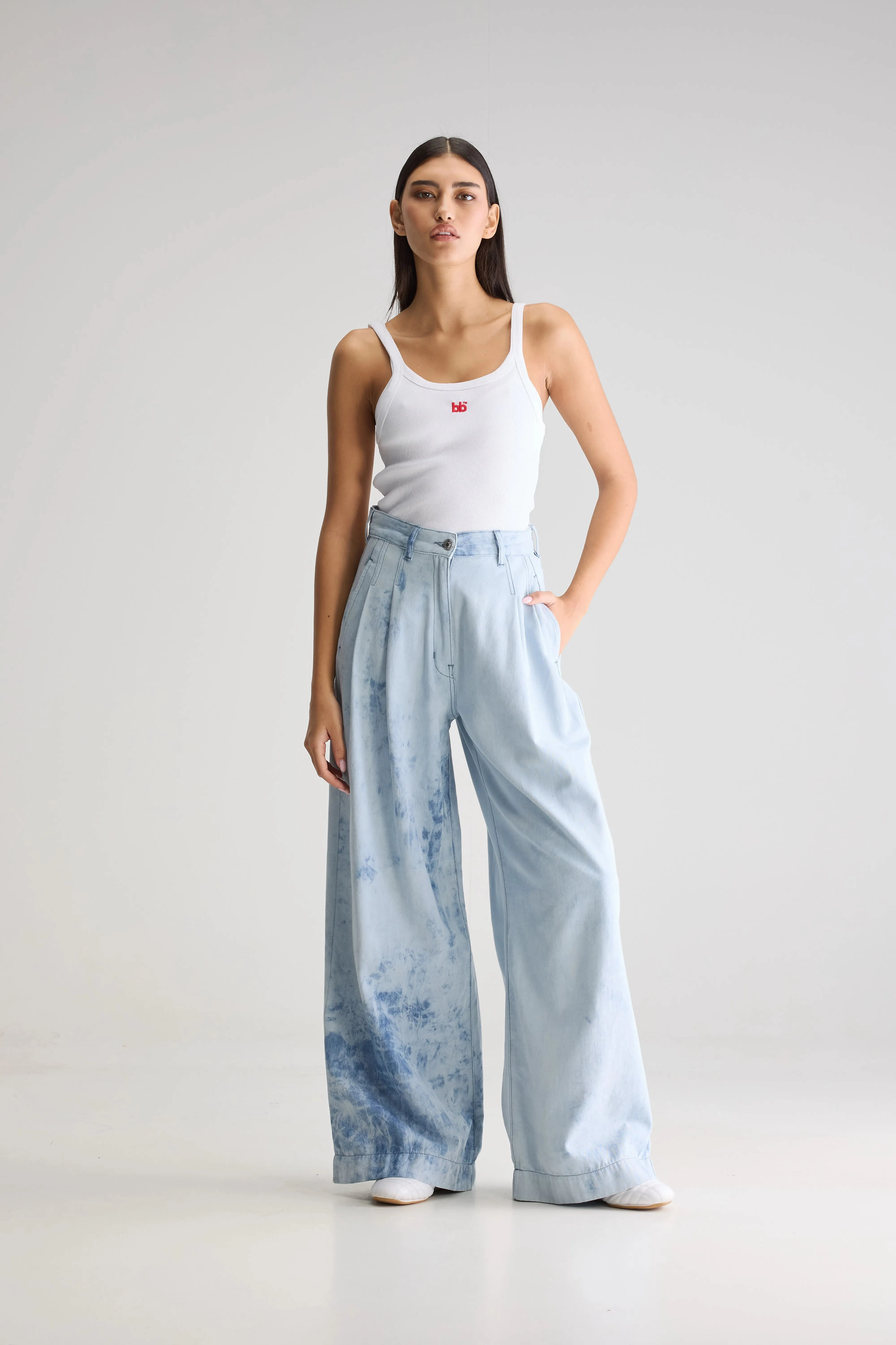 Denim N. 74 super-wide jeans (251 / W / SHADED BLUE) Comfort Stretch Weave