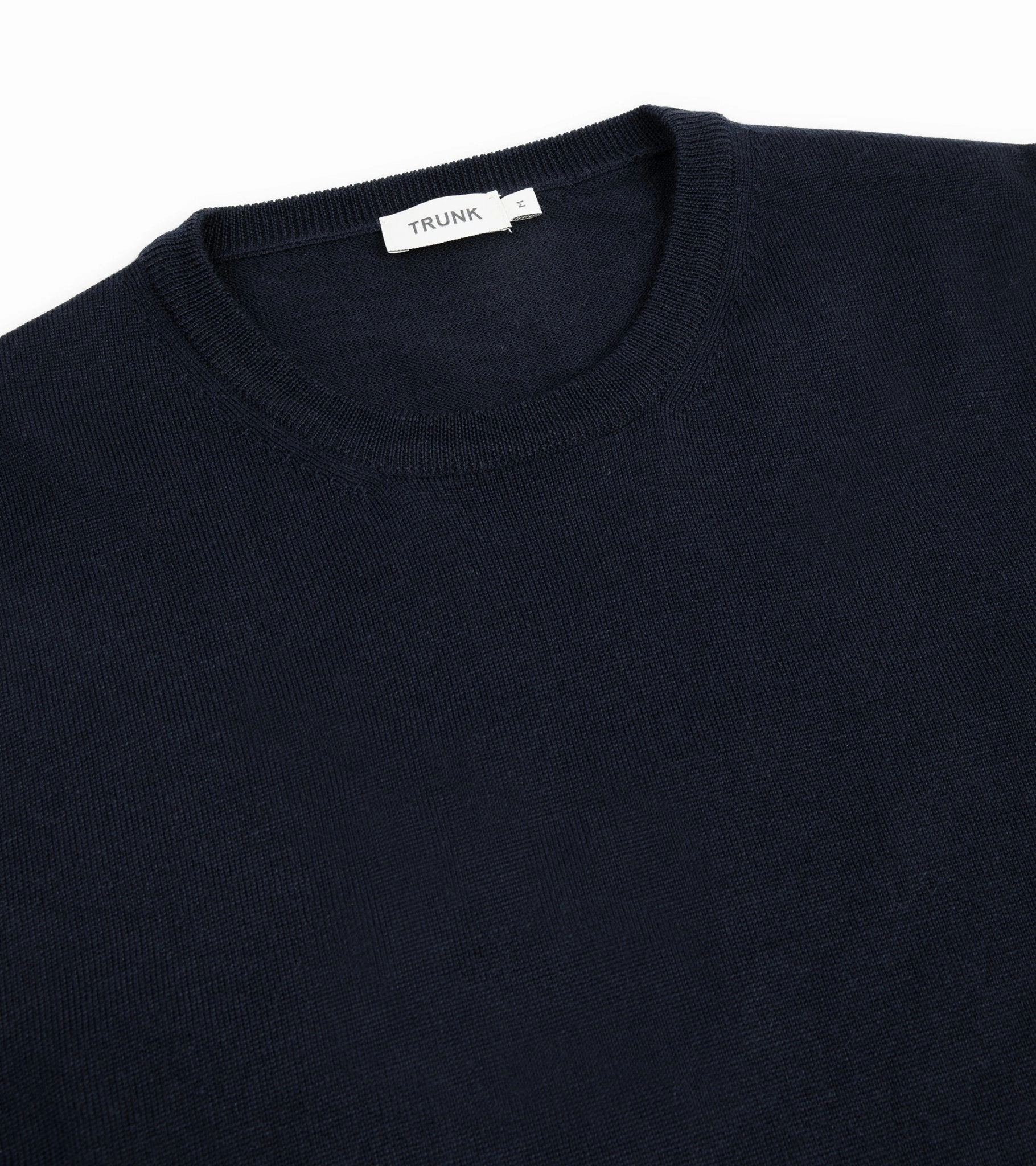 Trunk Harley Merino Crew Neck Sweater: Navy Home Comforted Unisex Fit