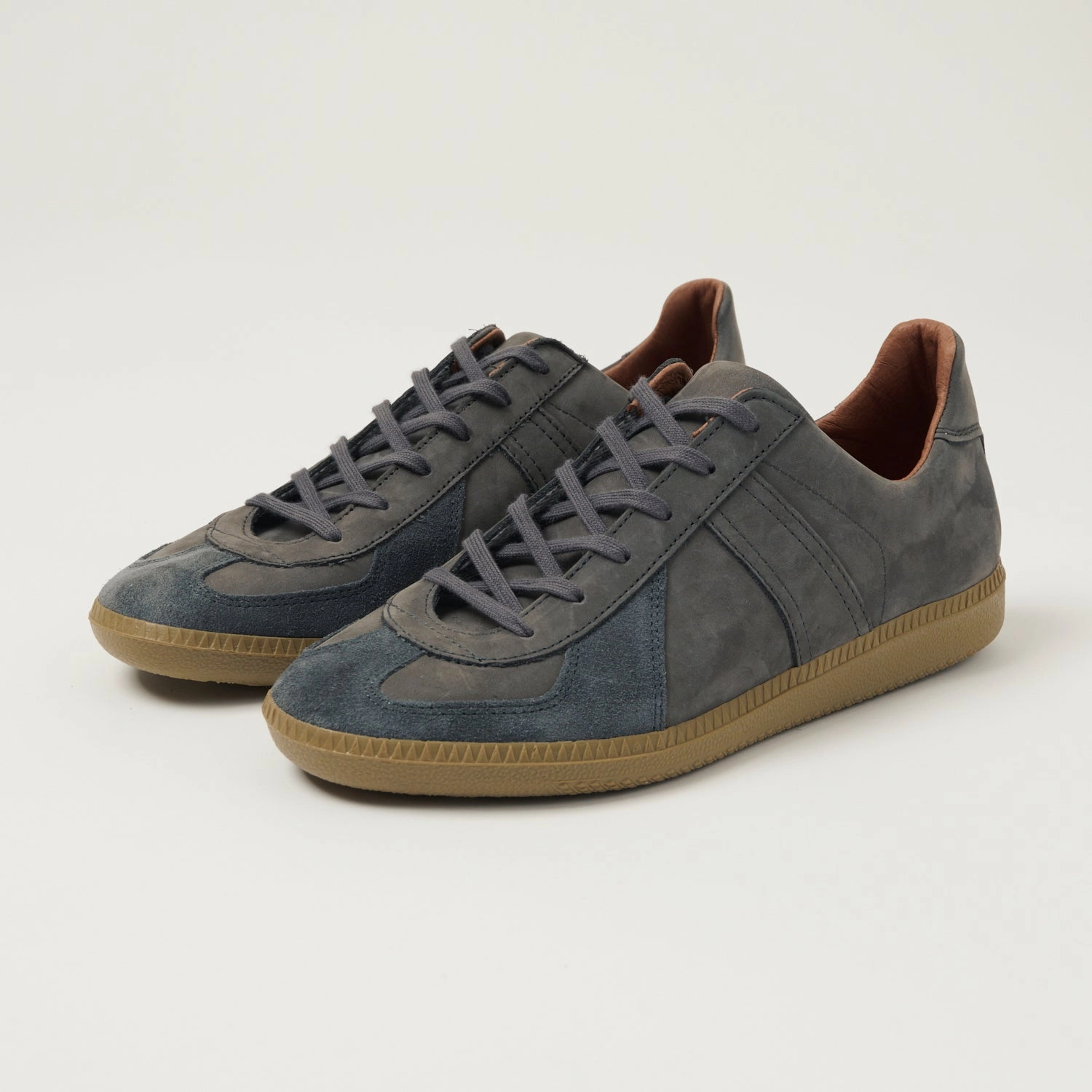 All-Purpose Footwear Balanced feel Reproduction of Found 1980s German Army Trainer - Dark Grey Nubuck