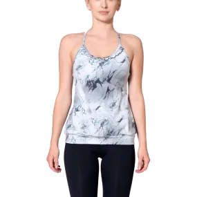The Ruffle Free Spin Tank Foam Print Detail Casual Comfort Layer