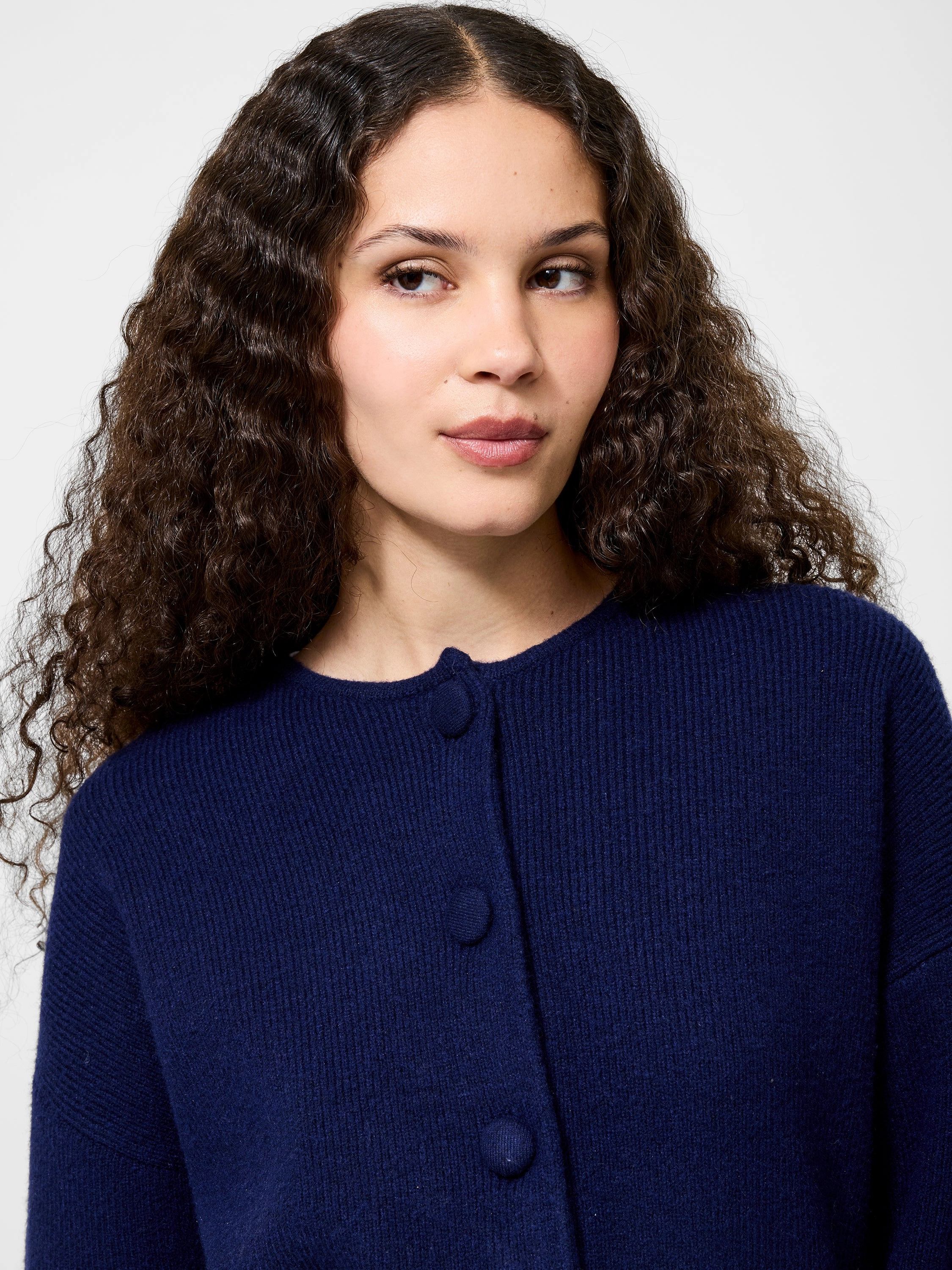 Layered Weight Distribution Guide Casual Draping Riddley Knit Drop Shoulder Cardigan