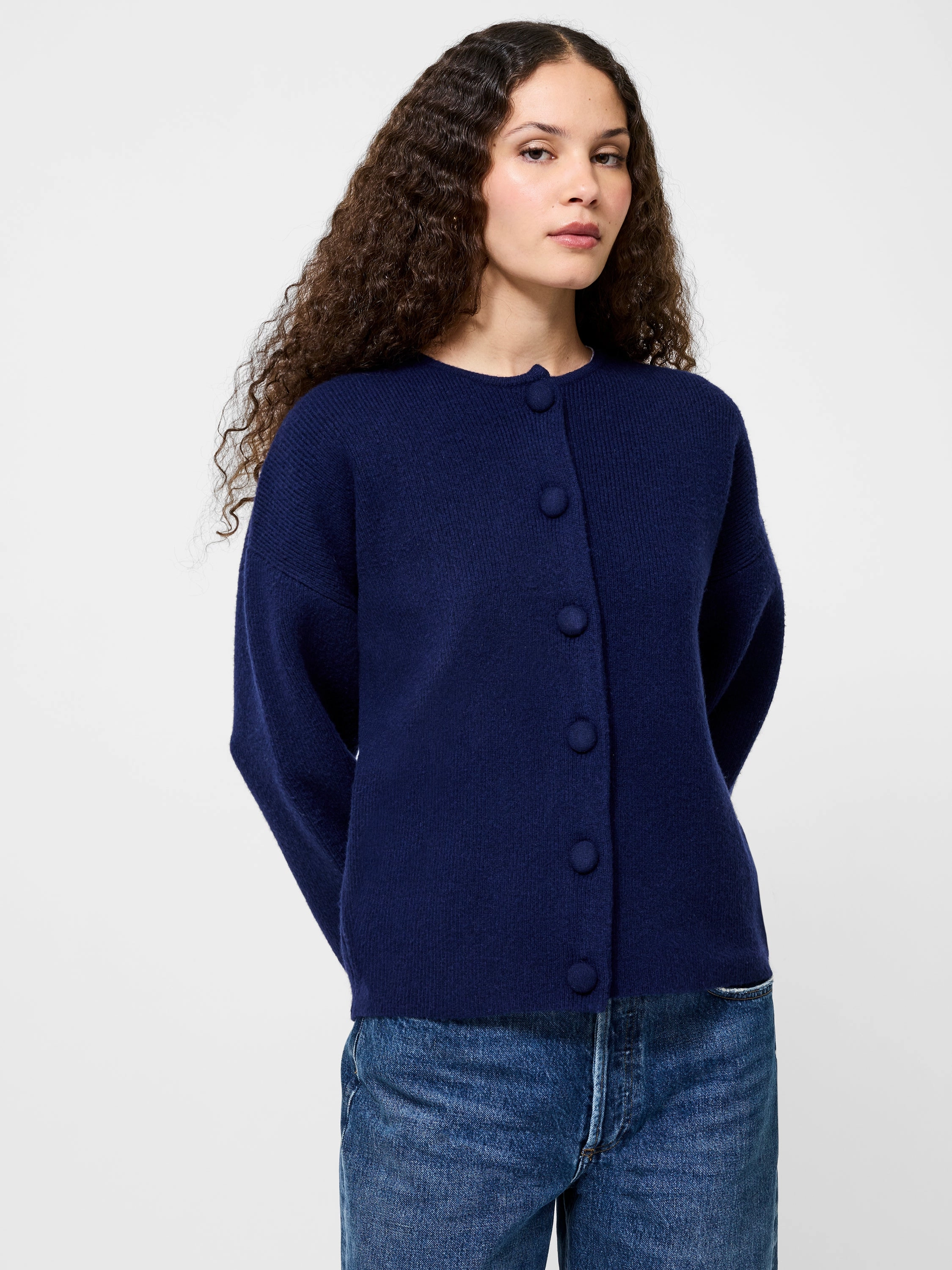 Riddley Knit Drop Shoulder Cardigan Elegant Look