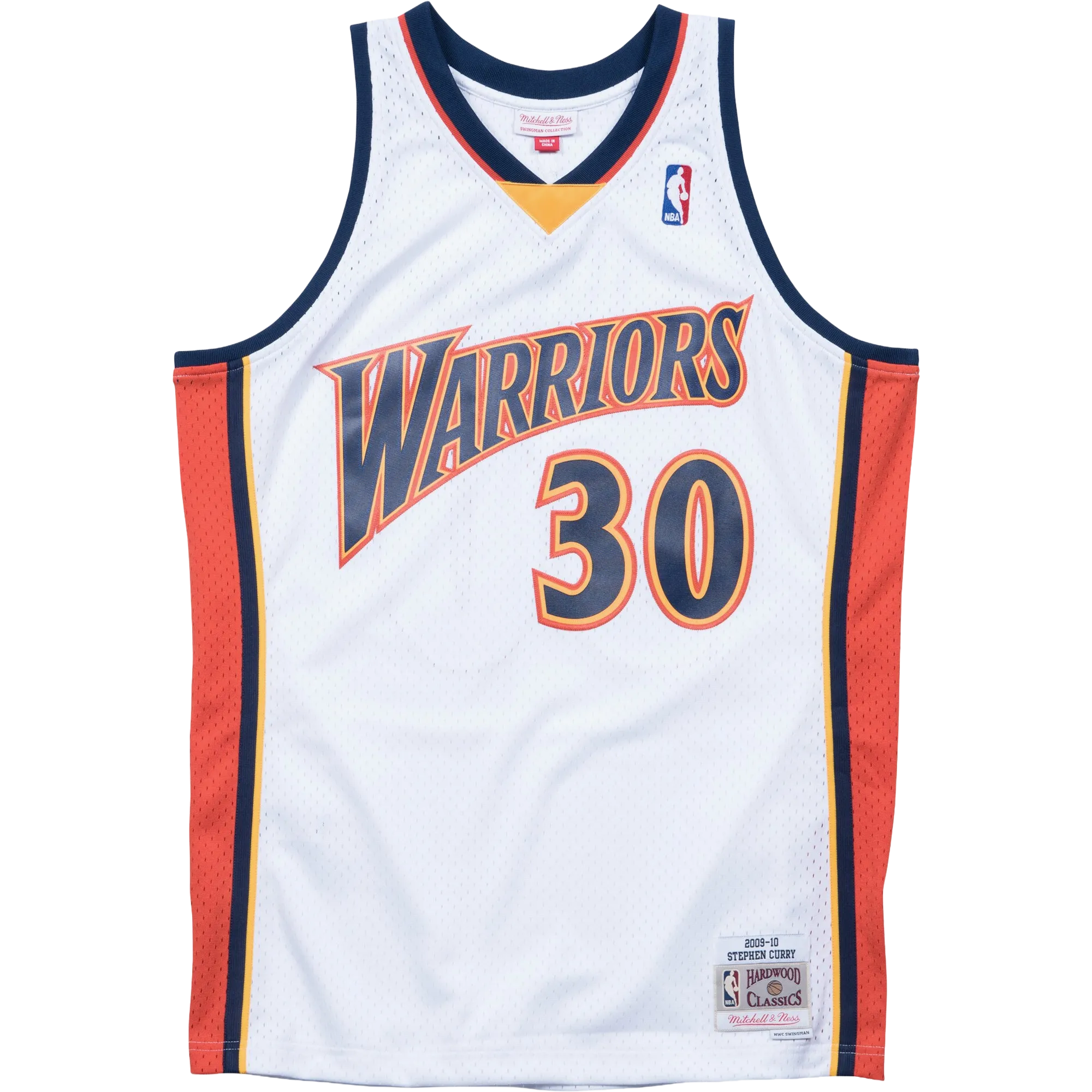 Men's Stephen Curry Warriors 2009/10 Swingman Jersey Layered Hem Detail Breathable Design Wear