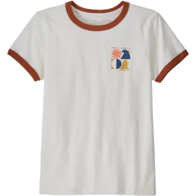 Women's Spirited Seasons Organic Ringer Tee Circular Knit Design